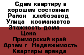 Сдам квартиру в хорошем состоянии › Район ­ хлебозавод › Улица ­ косманавтов › Этажность дома ­ 5 › Цена ­ 17 000 - Приморский край, Артем г. Недвижимость » Квартиры аренда   